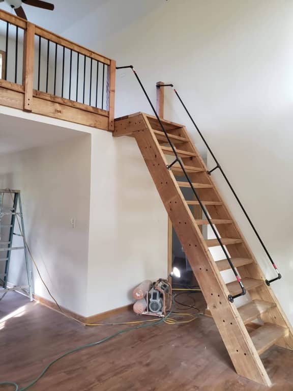 Rains Mill Custom Wood Stairs.